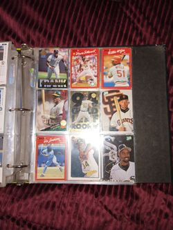 90s Baseball Cards, Rookie Cards ,Rickey Henderson, Dennis Eckersley, Will McGhee, Frank Thomas, Ruben Sierra , Bo Jackson 
