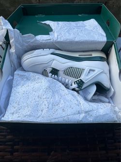 Air Jordan 4 Retro "Oxidized Green" Men's Shoes White-Neutral Grey FQ8138-103