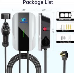 Level 2 EV Charger 40 Amp, EV Chargers for Home 240V, Electric Car Charger 9.6kW, Outdoor/Indoor Electric Vehicle Fast Charging Stations, EVSE with NE