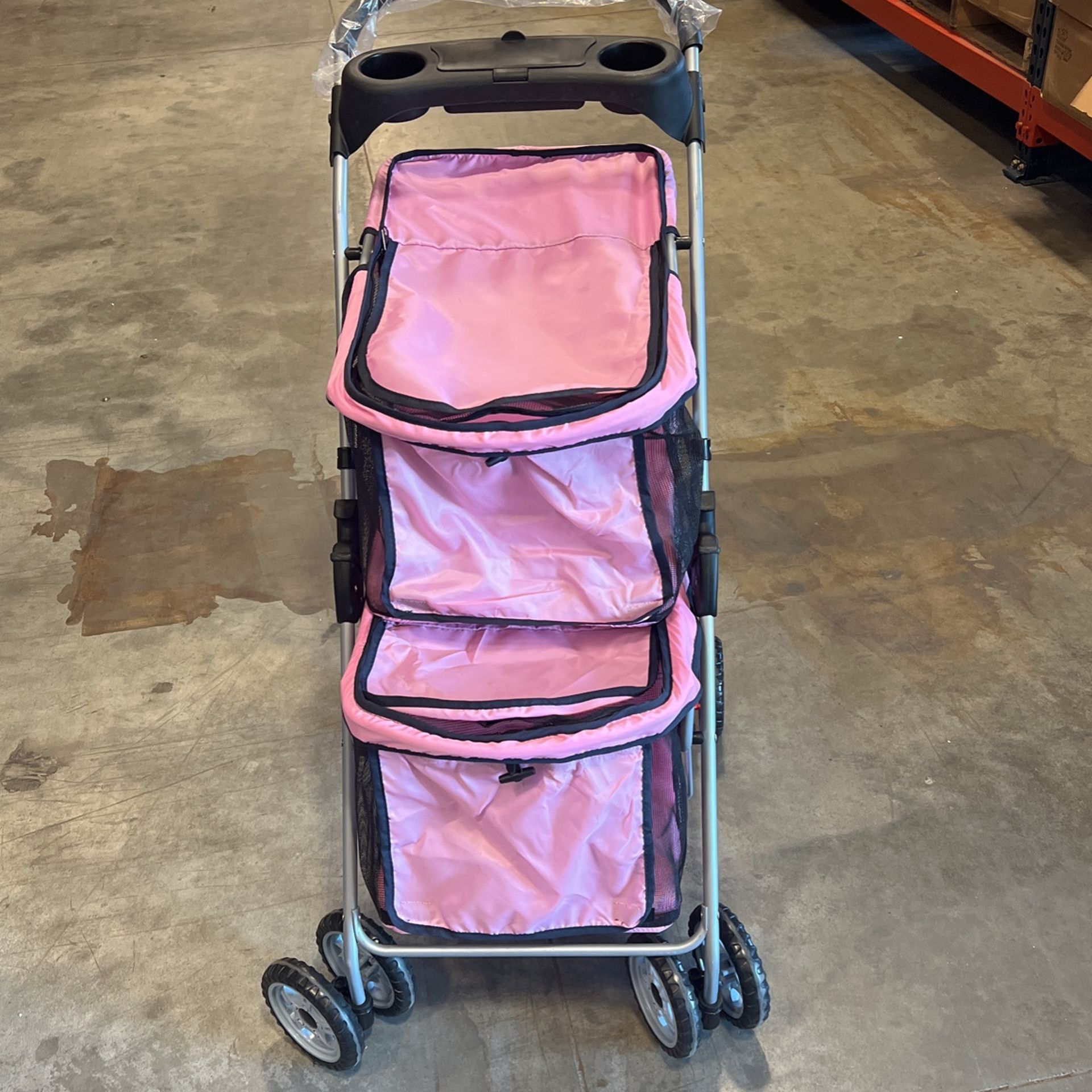 Double Pet Stroller For Dogs And Cats