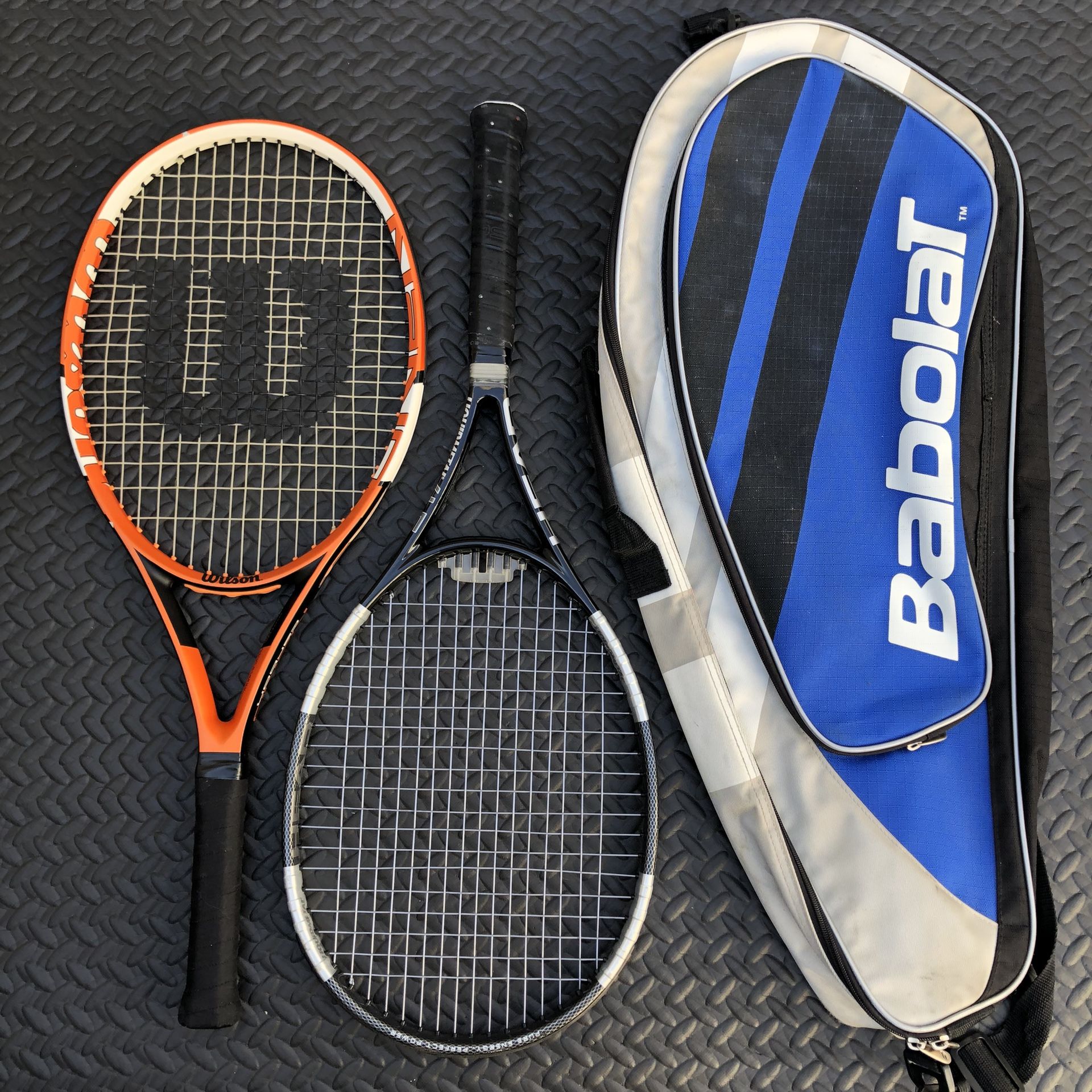 Tennis Racquets Wilson Nano Carbon 25 And Head Liquid Metal 4.5 With Babolat Bag