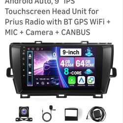 KuTaiTai 4+64GB Android 13 Car Stereo for Toyota Prius 2010-2015 (for J.B.L Version) with Carplay Android Auto, 9" IPS Touchscreen Head Unit for Prius