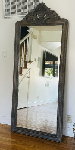 Beautiful Tall Mirror With Detailed Wood Work- Only Serious Buyers Please 