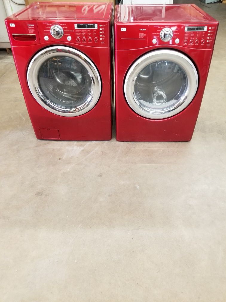 LG washer and electric dryer in good condition