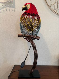 Beautiful metal parrot fan