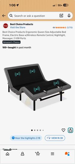 Queen adjustable bed