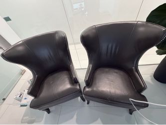 Real leather chairs