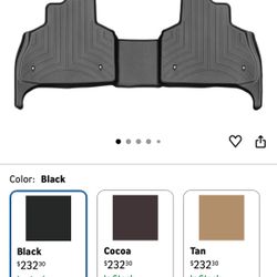 WeatherTech FloorLiner, front + full 2nd row, black