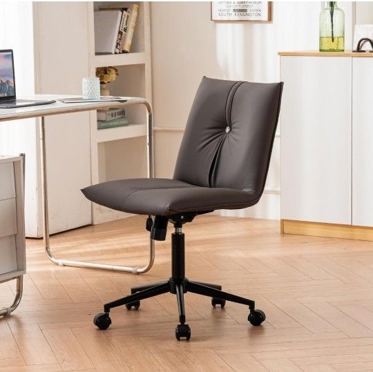 Office Chair Armless Desk Chair with Wheels, Comfortable
