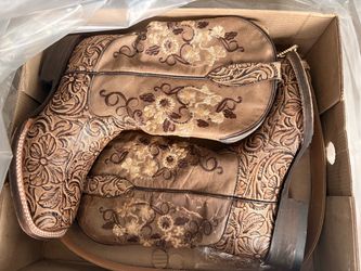 Brown Cowboy Boots Size 8.5 Women