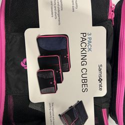 2 (Pink) 3 Pack Samsonite  Packing Cubes (Brand New)