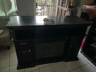 Electric fireplace and tv stand