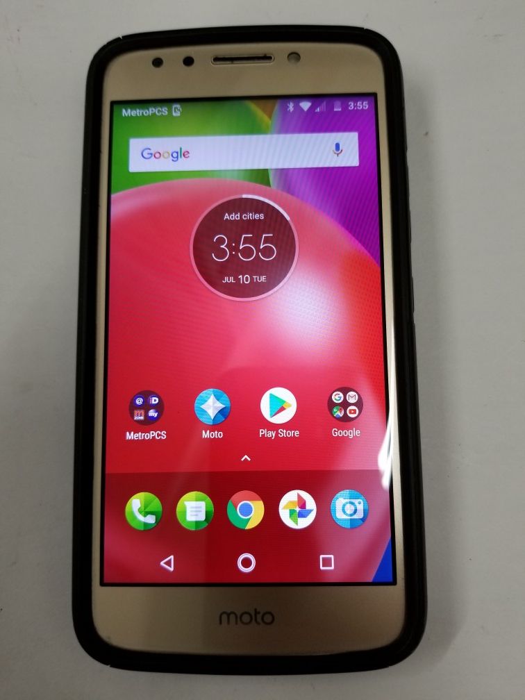 MINT Motorola Moto E4 XT1765 16GB Gold (Unlocked) w/ Case