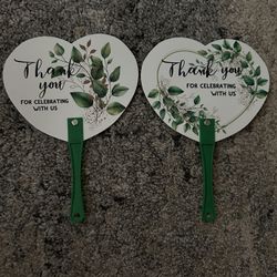 Wedding Hand Fans Two Sided