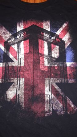 Authentic Doctor Who Black Shit Adult Small