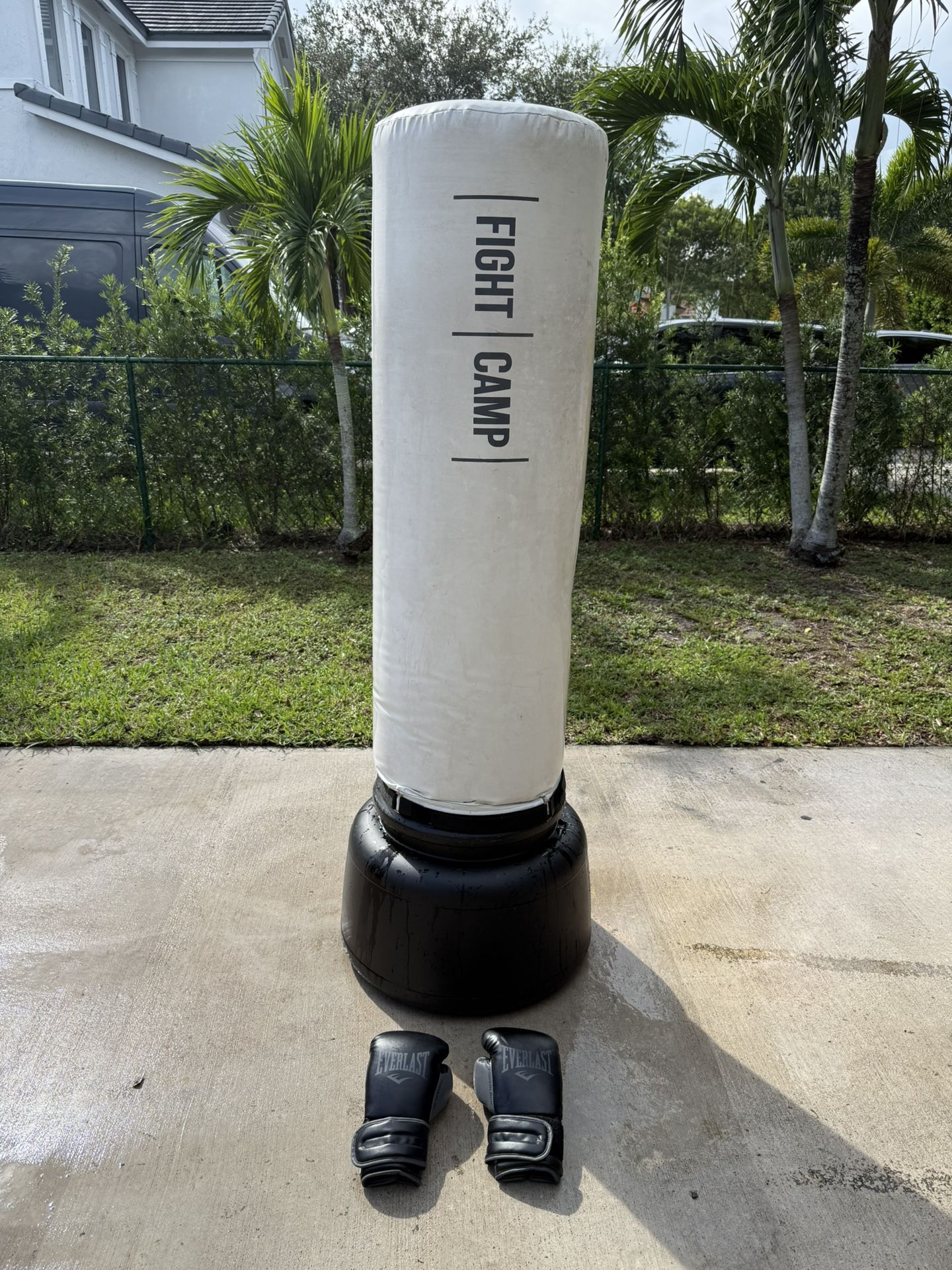 Century “fight camp” punching bag + gloves