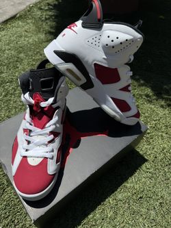 Jordan 6 Retro Carmine (Red And White )