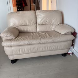 Genuine Leather Loveseat+Armchair Set