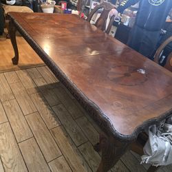 FREE Wooden Dining Table + 6 Wooden Chairs