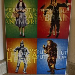 Wizard Of Oz Mounted Print <> Scarecrow Tin Man Lion Dorothy  <> Mounted Laminated 15" x 20" Print