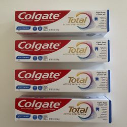 Colgate Total Active Prevention Whitening Gel Toothpaste 5.1 oz , (4) for $10
