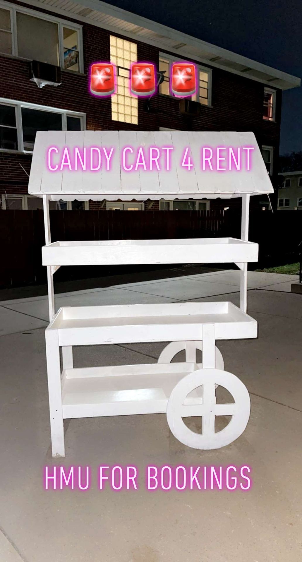 White Candy Cart