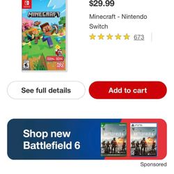 New Minecraft Game For Switch 