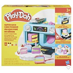 Play-Doh Super Slice Cake Play Kitchen Set, Arts & Crafts Toys for Kids, Ages 3 and up