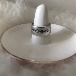 Native American Sterling Silver Arrow Saguaro Cactus Eternity Ring Size 6 LHL4 Unisex