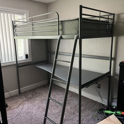Twin Loft Bed Gaming Desk