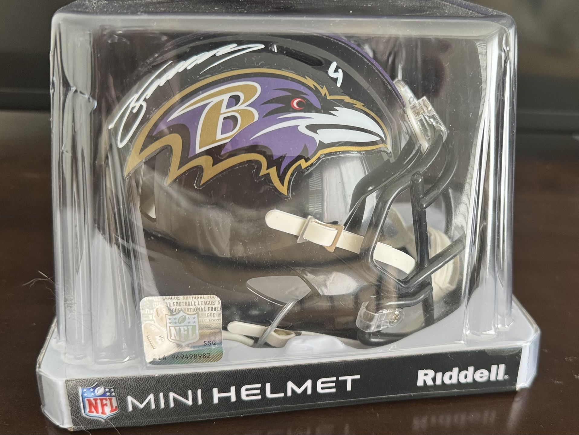 Zay Flowers Autographed Mini Helmet