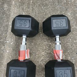 Weights; 35 lb dumbbell; new- $130