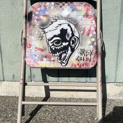 Custom Hand Painted Darby Allin Steel Chair
