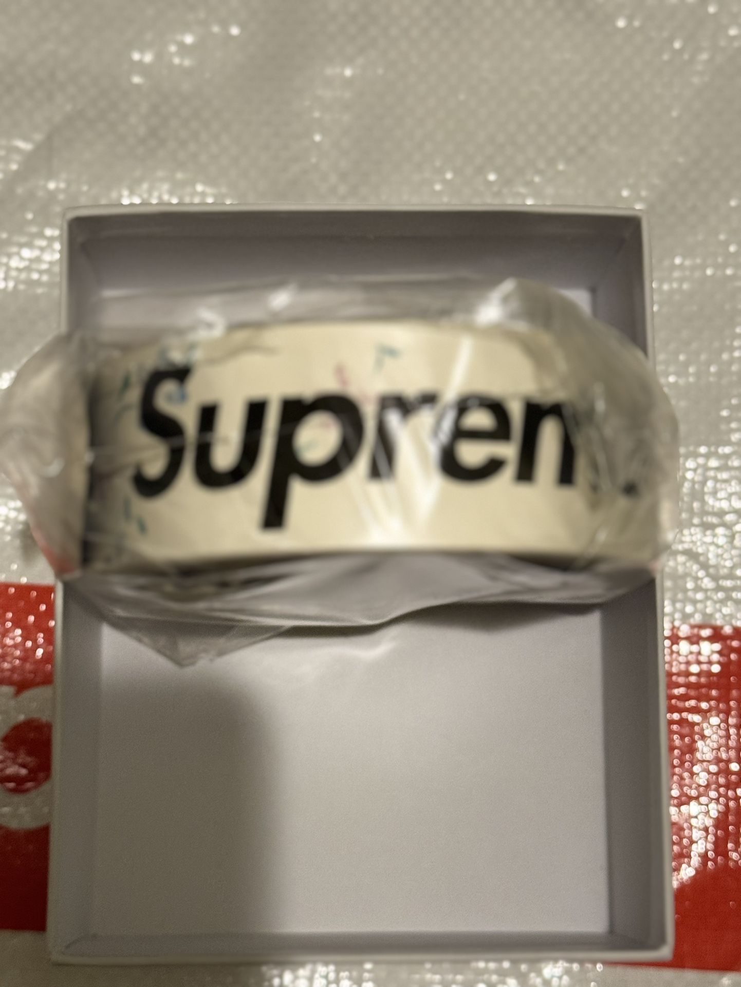 Supreme repeat leather belt 