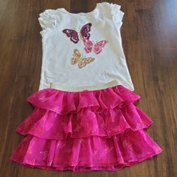 Girls Set, Skirt And Top Sz 6x 