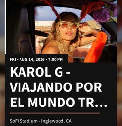KAROL G SATURDAY TICKETS SECTION 216