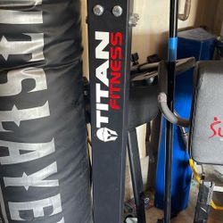 Titan Fitness Single Tree Heavy Bag Boxing Stand, Two Adjustable Heights, Rated 300 LB Capacity, Cardio Boxing Equipment