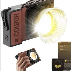 COLBOR Video Light, W100 100W 2700K-6500K Bi-Color Pocket Continuous Output Lighting with LED Screen 3 Powering Options APP Control for Filmmaking...