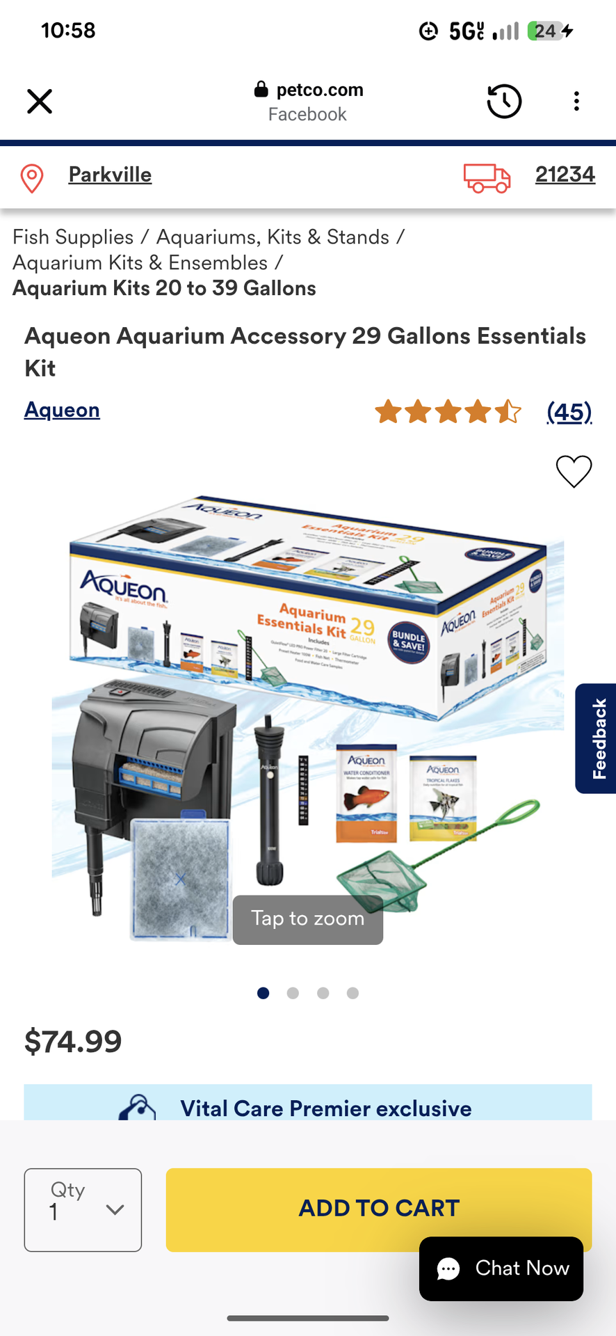 Brand new 29 gallon fish tank kit