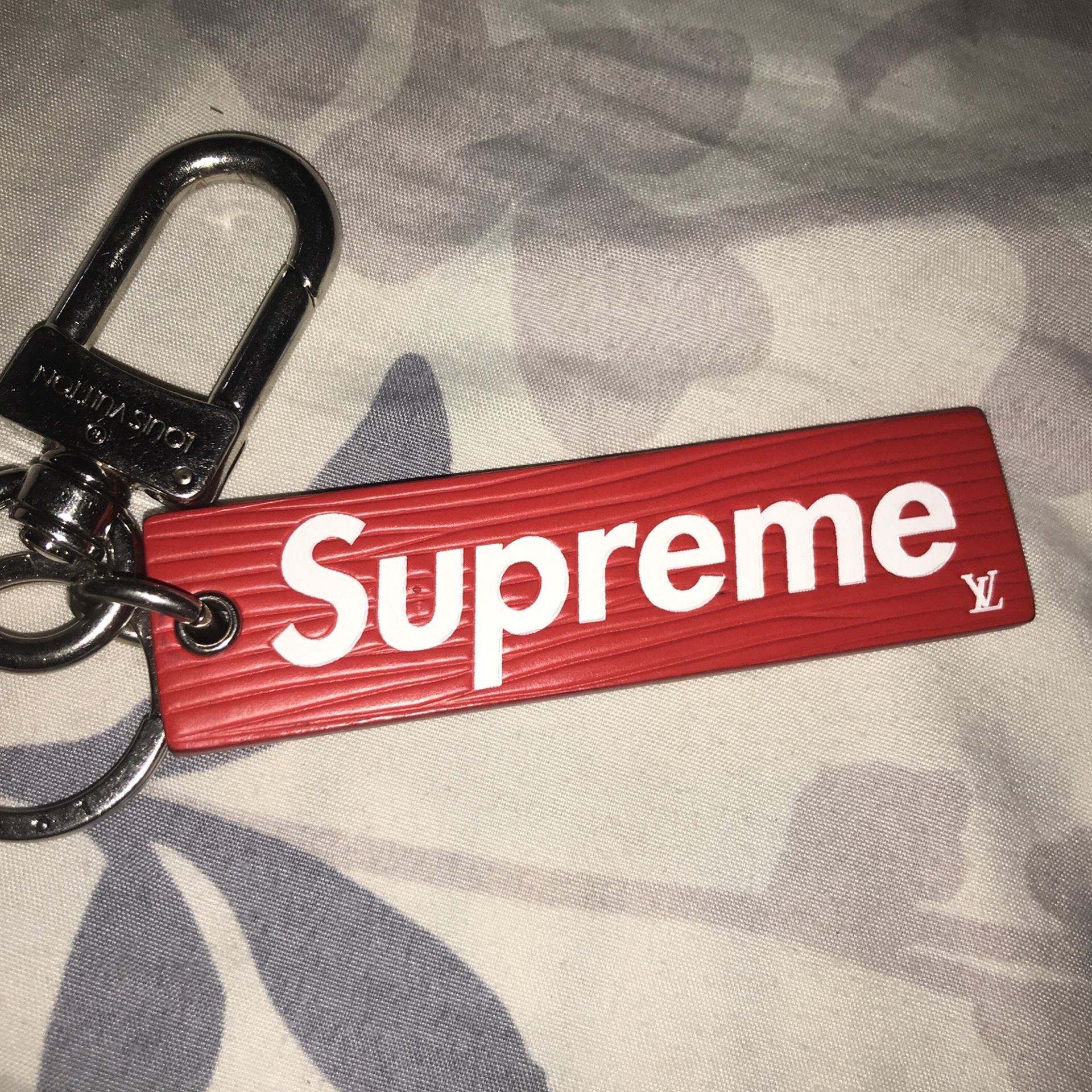 Louis Vuitton x Supreme Epi Keychain Red