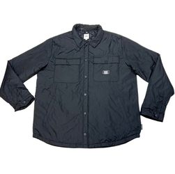 Vans Foreman MTE-1 Jacket Mens XXL Black Quilted Snap Buttons Chest Pockets New