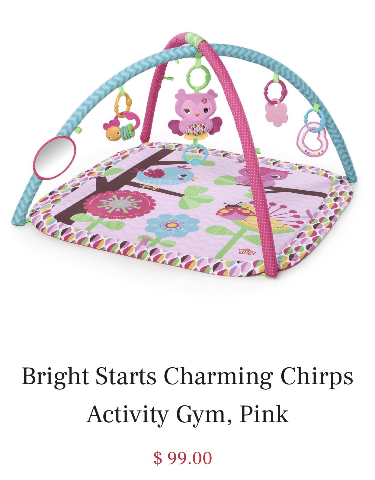 VGUC Bright Lights Charming Chirps Activity Gym / Tummy Time Mat