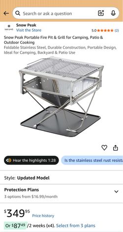 Brand New / Open Box: Snow Peak Portable Fire Pit & Grill