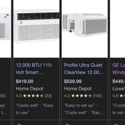 Ac Unit- 12000 BTU GE Air Conditioner 