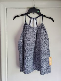 New Navy & White Bathing suit top