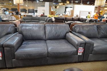 Leather Track Arm Loveseat — Toscano 