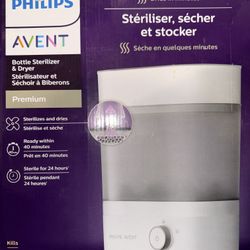 Brand New Philips Avent Bottle Sterilizer & Dryer (Premium Model) — Kills 99.9% of Germs