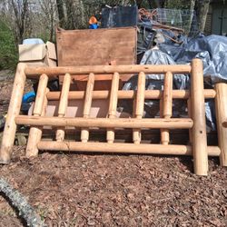 *pending PU* Free Log Wood King Size Bed Frame