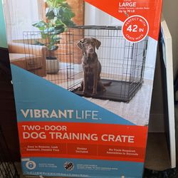 42” Black Metal Dog Crate. New In Box! 