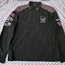 Polo Ralph Lauren Motorcycle Rugby Shirt Size M